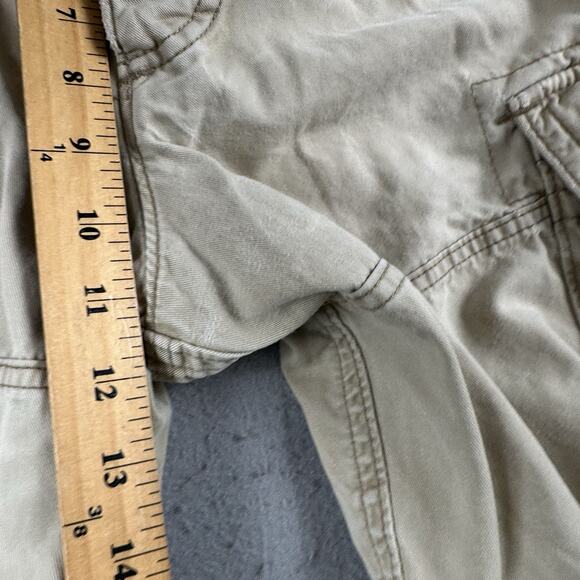 Vtg Y2K Abercrombie & Fitch Cargo Shorts Men’s 28‎ Khaki Drawstring Paratrooper - Picture 5 of 16